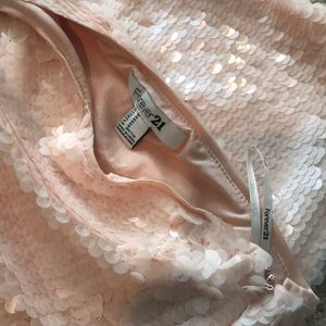 Blush pink sequined NYE skirt